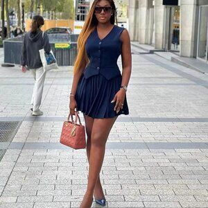 Cotton hemp dress halter sexy hottie halter A-line dress